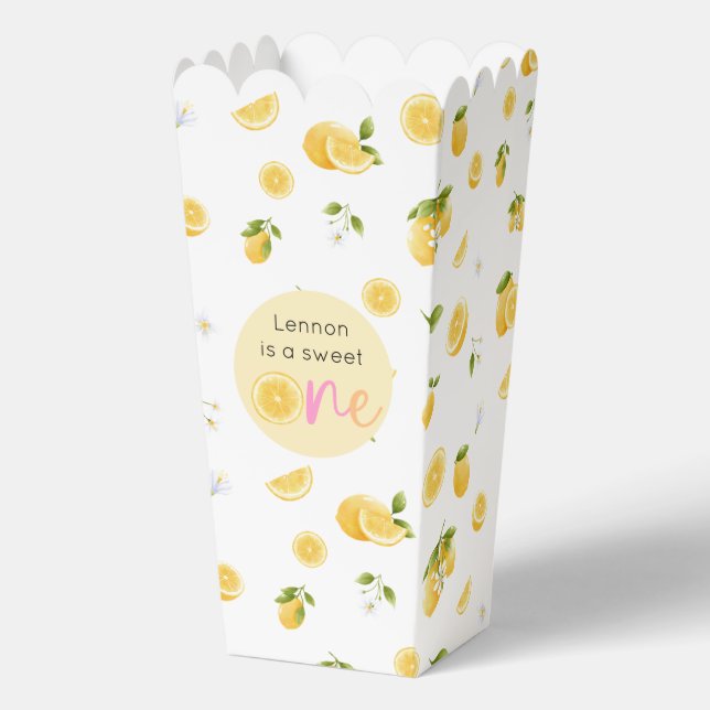 Lemon Sweet One Birthday Favor Box (Front)