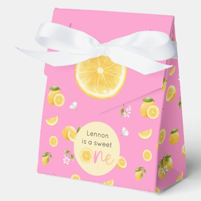 Lemon Sweet One Birthday Favor Box (Front)