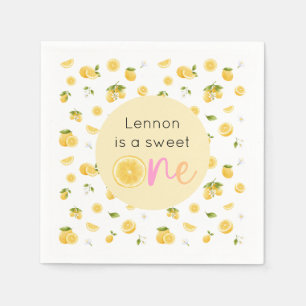 Lemon Sweet One Birthday Party Napkin