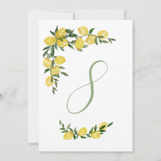 Lemon Table Number Eight 