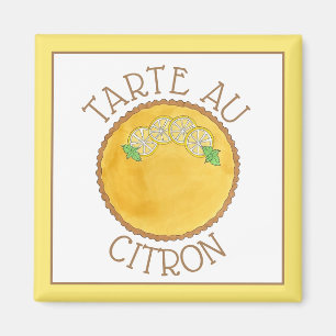 Lemon Tart Tarte au Citron Curd Pie Baking Food Magnet