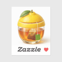 Lemon Tea Illustration Vinyl Sticker