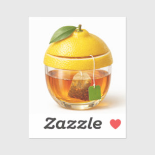 Lemon Tea Illustration Vinyl Sticker