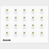 Lemon Thank You Stickers, Thank You Tags, Classic Round Sticker (Sheet)