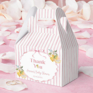 Lemon Theme Girl Baby Shower Favor Box
