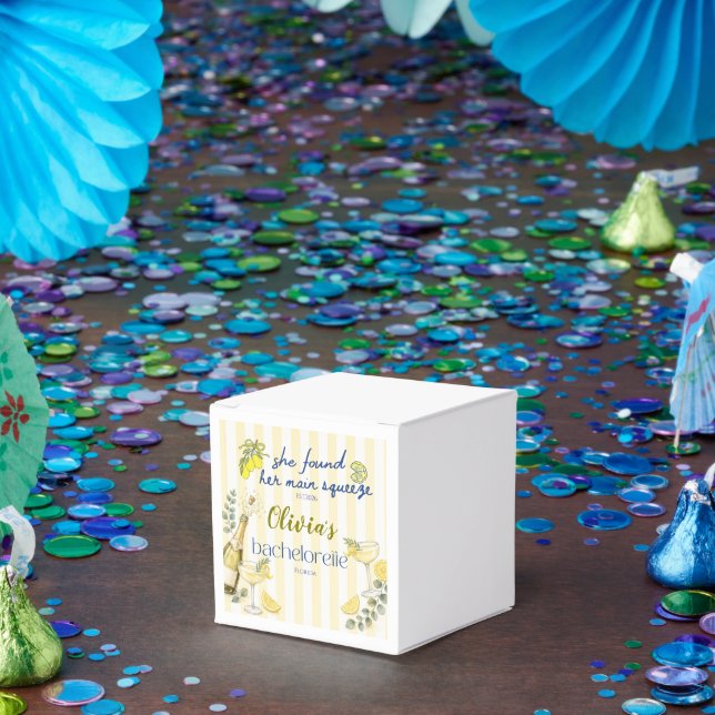 lemon theme she found her main squeeze custom favor box (Party)