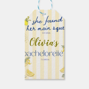 lemon theme she found her main squeeze yellow gift tags