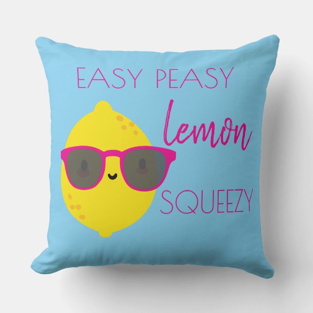 Lemon Themed Backyard Patio Decor for Home Throw Pillow (Front)