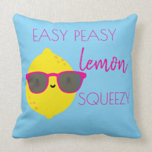 Lemon Themed Backyard Patio Decor for Home Throw Pillow