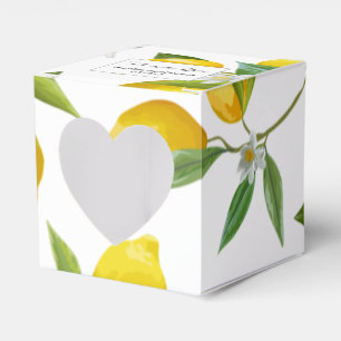 Lemon themed bridal shower favour favour box