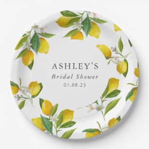 Lemon themed Bridal shower Paper Plate