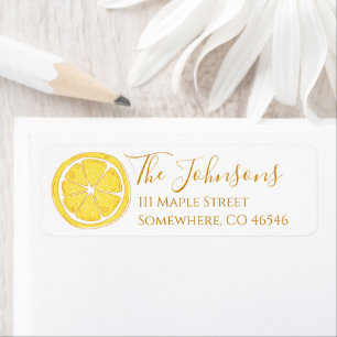 Lemon Themed Personalized Address Labels