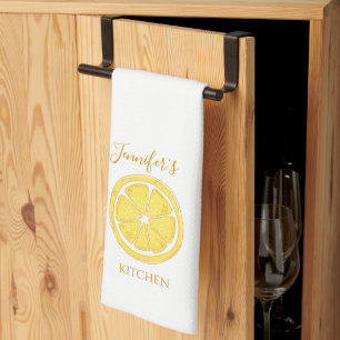 Lemon Themed Personalized Kitchen Towel