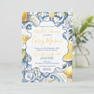 Lemon Tile Bridal Shower  Invitation