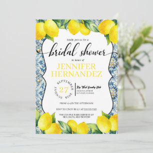 Lemon Tile Bridal Shower  Invitation