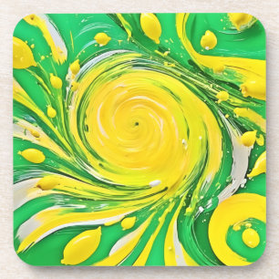 Lemon Tornado Design Coaster