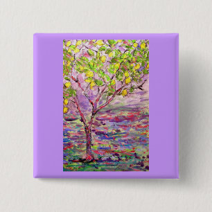 lemon tree 2 inch square button