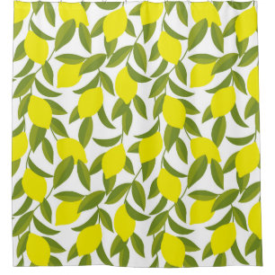 Lemon Tree Art: Yellow Citrus Seamless Pattern