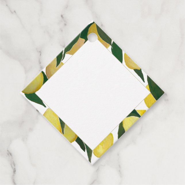 Lemon Tree Border Favour Tag (Front)