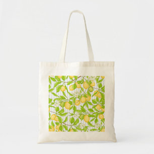 Lemon Tree Branch: Striped Seamless Pattern Tote Bag