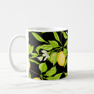 Lemon Tree Branch Vintage Illustration Coffee Mug