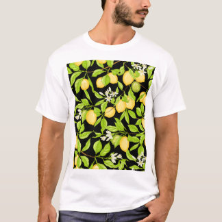 Lemon Tree Branch Vintage Illustration T-Shirt