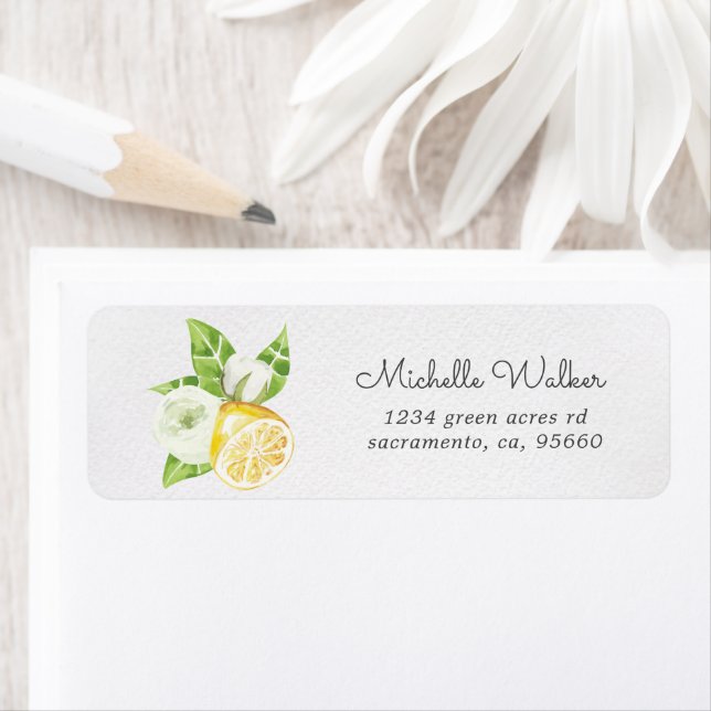 lemon tree citrus return address label (Insitu)