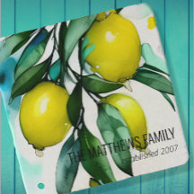 Lemon Tree Custom Name or Text Trivet
