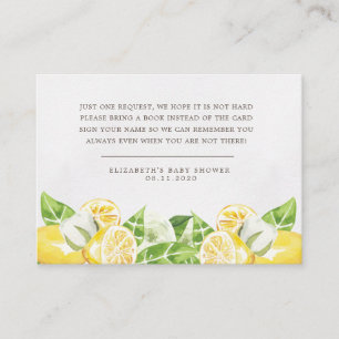 lemon tree fruit flower baby shower enclosure card