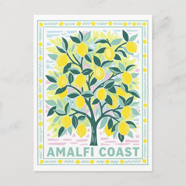 Lemon Tree in Amalfi Italy Postcard (Front)