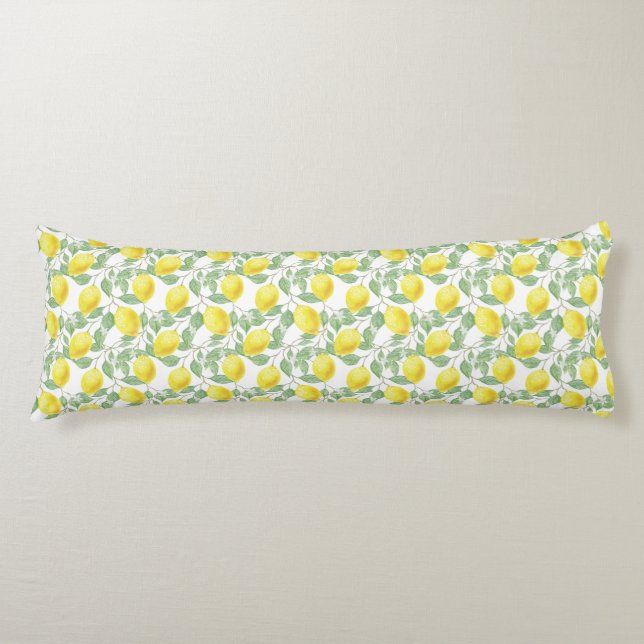Lemon Tree Pattern Body Pillow (Front)