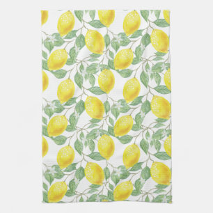Lemon Tree Pattern Kitchen Towel
