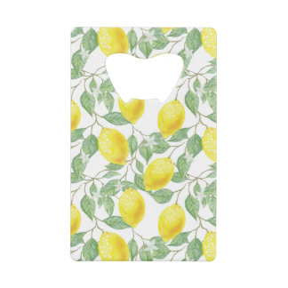 Lemon Tree Pattern Wallet Bottle Opener