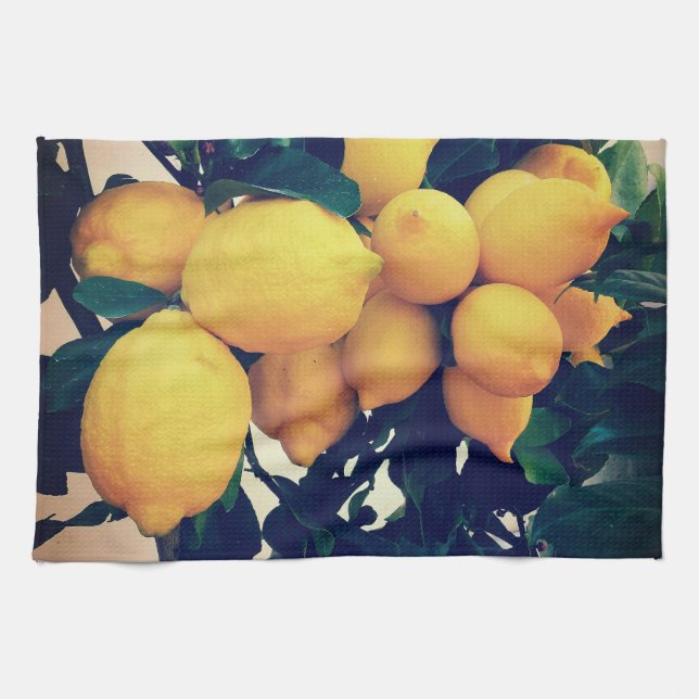  Lemon Tree Patterned Kitchen Towel (Horizontal)