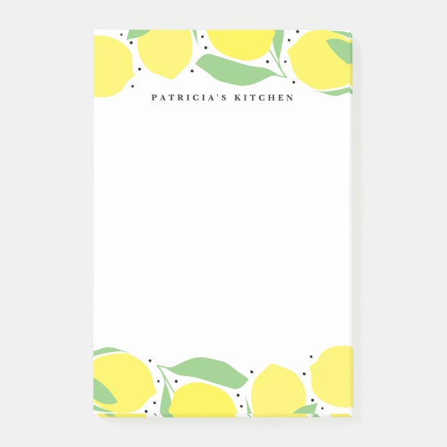 Lemon Tree Personalized Post It Notes (Front)