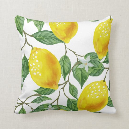 LEMON TREE PILLOW, Yellow & Green Throw Pillow