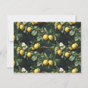 Lemon Tree Seamless Pattern Postcard