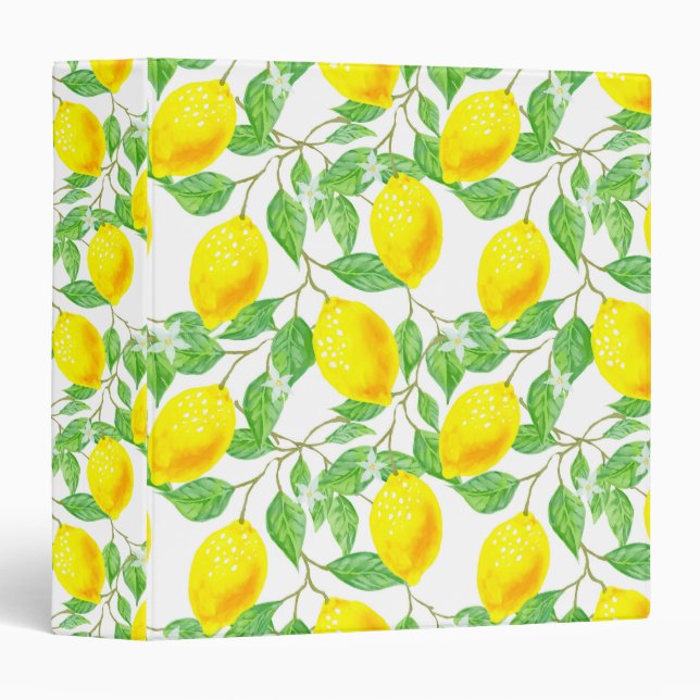 Lemon Tree Three Ring Binder (Front/Spine)