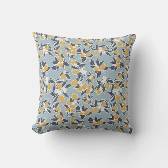 Lemon tree throw pillow (Front)