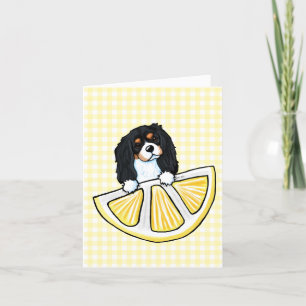 Lemon Tricolor Cavalier Spaniel Card