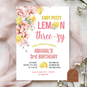 Lemon Trois-zy 3e anniversaire Invitation