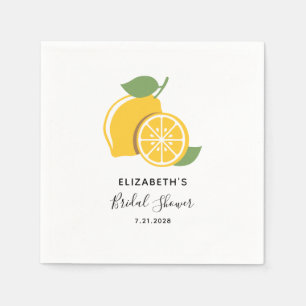 Lemon Tropical Bridal Shower Paper Napkin