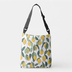 Lemon Tropical: Bright Vintage Seamless Crossbody Bag