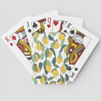 Lemon Tropical: Bright Vintage Seamless Playing Cards