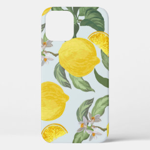 Lemon Tropical Fruit Vintage Pattern iPhone 12 Case