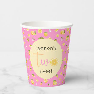 Lemon Two Sweet Birthday Paper Cups