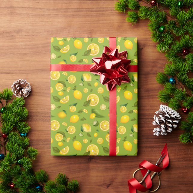 Lemon Variety 8 Wrapping Paper (Holiday Gift)