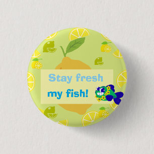 Lemon Vibes 1 Inch Round Button