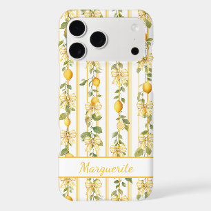Lemon Vines With Coquette Bows Monogrammed