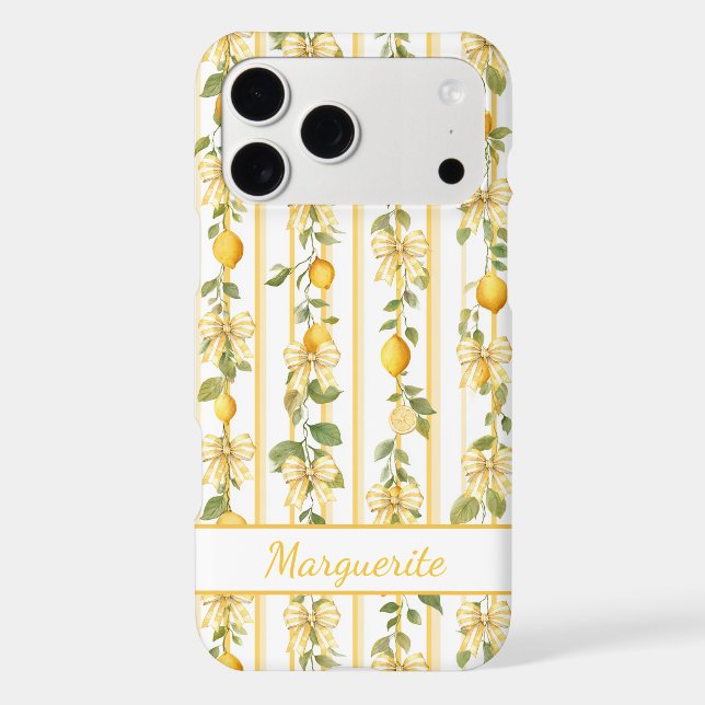 Lemon Vines With Coquette Bows Monogrammed (Back)